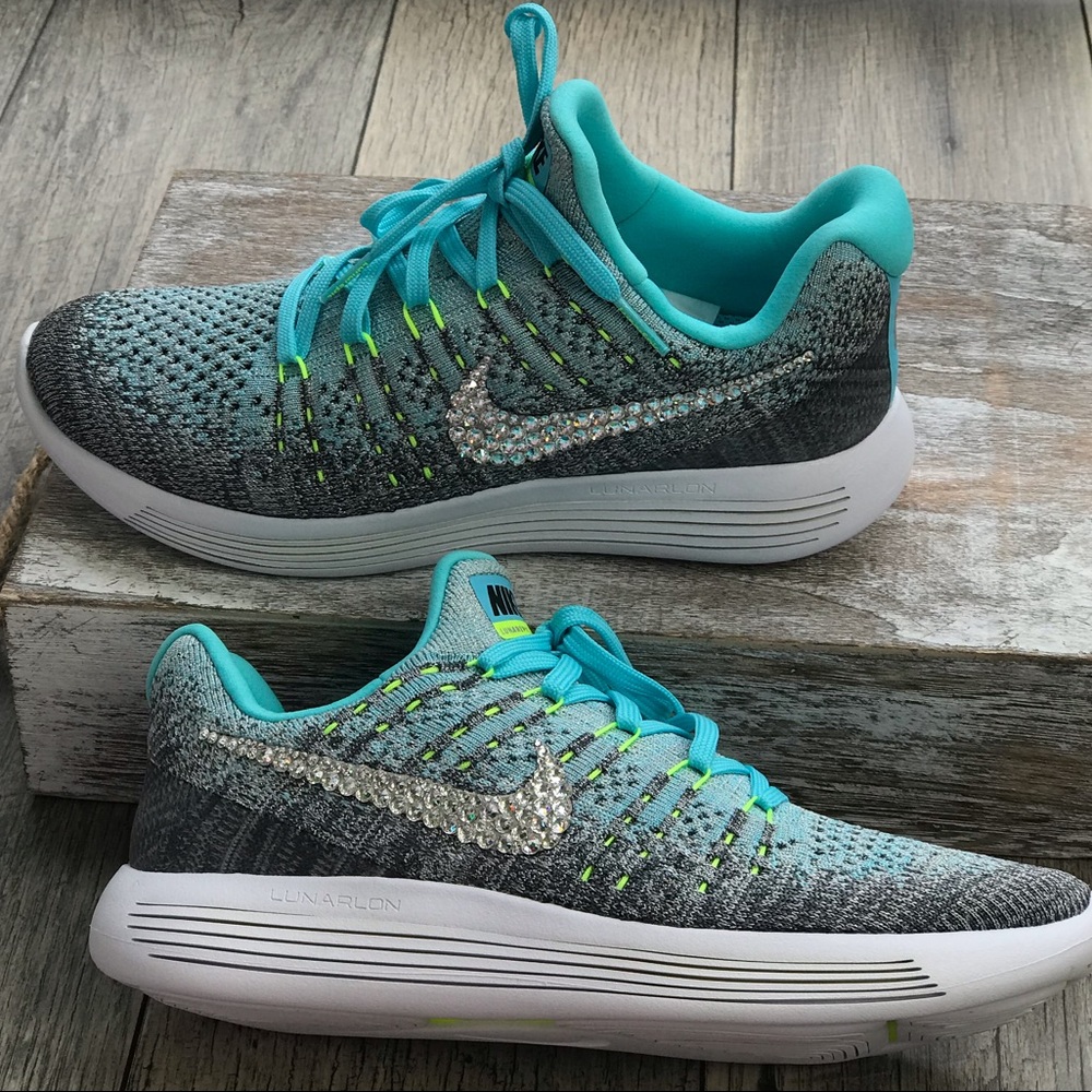 Nike&Swarovski Crystal LunarEpic Low Fl 2G SilverW - Picture 6 of 8